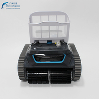 Robot Inalámbrico para Limpieza de Piscinas, Puede Limpiar el Fondo de la Piscina, Limpieza Totalmente Automática