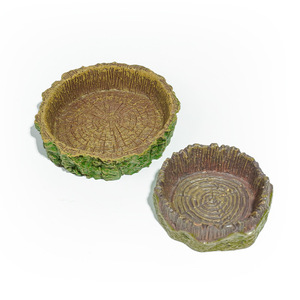 Bol d'eau en résine pour <span class=keywords><strong>reptiles</strong></span>, en forme de souche d'arbre, pour terrarium, adapté aux grenouilles cornées, aux geckos, aux tortues et aux serpents - Product Image 3