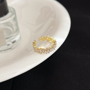 Fashion Casual Daily Wear Jewelry Copper 14K Gold Filled Micro Pave Zircon <b>open</b> <b>rings</b> Wholesale for women - Product Image 6
