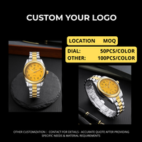 Nouvelles montres-bracelets de luxe pour hommes en alliage, montre chronographe à quartz haut de gamme personnalisée avec phases de lune, ensemble argenté