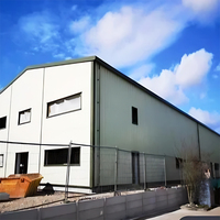 Endüstriyel Tarz Prefabrik Hafif Çelik GB Standardı 3D Model Tasarım Depo Binası Hayvan Barınağı AFO Marka 200 Km/S Rüzgar Yükü