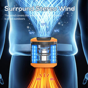 Ventilatore da Cintura Indossabile <span class=keywords><strong>Portatile</strong></span> con Power Bank, Luce Notturna, Ricaricabile, Senza Pale, da Appendere al Collo per Campeggio e Attività all'Aperto - Product Image 5