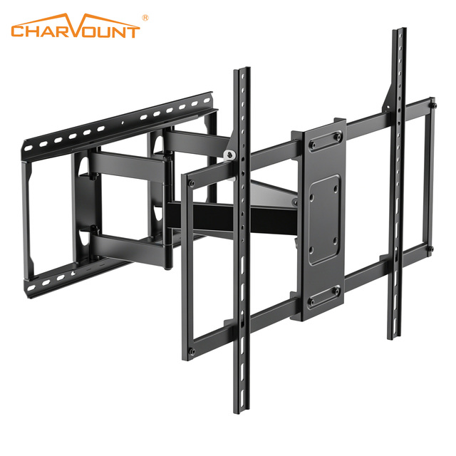 Heavy Duty Cantilever TV Wall Mount for 50 120 Inch Large LCD Screens Full Motion Swivel Vesa Bracket 80kg Load