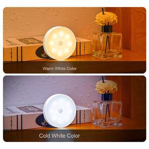 Otomatik kablosuz hareket sensörü şarj edilebilir LED pak ışığı 3000K/6500K insan indüksiyon mutfak dolabı gece lambası pil işletilen - Product Image 4