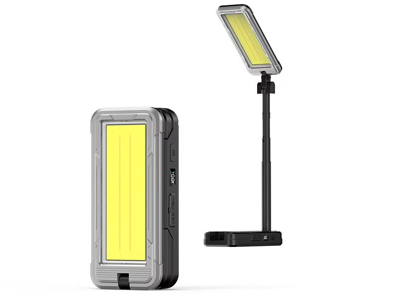 Cross-border New Style Telescopic Magnetic Lithium Battery IP44 Rated Work Light USB Charging Digital Display Outdoor Light