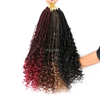 Vente en gros de 22 pouces de haute qualité bouclés Braidis Boho Box haute température fibre synthétique crochet cheveux tresses africaines meches