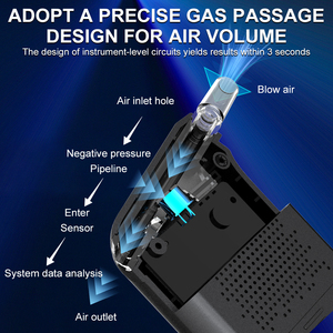 Détecteur d'alcool portable haute précision, piles AA. Grand écran LCD. Annonce vocale. Appareil de test pour les personnes ivres. - Product Image 6