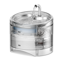Fontaine à eau automatique pour chat, transparente, 2L, 25dB, ultra silencieuse, sans BPA, distributeur d'eau pour animaux de compagnie, plateau en acier inoxydable, USB