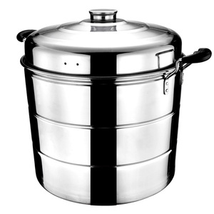 Stainless Steel Three Layer <b>Steamer</b> 40Cm Thickened Extra Large Capacity Commercial Use Durable Multi Layer Steam Pot - Product Image 2