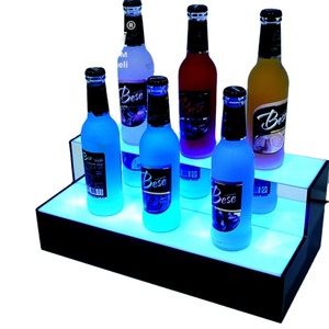 Présentoir à cocktails moderne en acrylique personnalisé de luxe avec LED multicolores et télécommande - Product Image 1