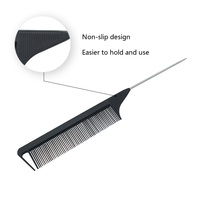 Peigne de coiffure pour tressage, peigne démêlant en fibre de carbone résistant à la chaleur, peigne à queue de rat personnalisé pour la séparation des cheveux