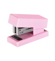 CZ CZS-1601 Mini Kunststoff-Handheftgerät Macaron Kleines Niedliches Schreibtisch-Heftgerät mit Rutschfester Unterlage 40 Stück Heftklammern Kapazität Nr. 10 Heftklammern