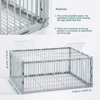 Amazon Vente Chaude Piège à Conception Anti-Évasion avec Entrée à Sens Unique Idéal Pour Pigeon Niche Piège Automatique Cage à Oiseaux