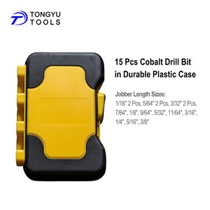 15Pcs M35 <strong>Cobalt</strong> <strong>Drill</strong> <strong>Bit</strong> Set, SAE 1/16" to 3/8" Jobber Length Twist <strong>Drill</strong> <strong>Bit</strong> Kit for Stainless Steel Tough Metal Cast Iron - Product Image 5