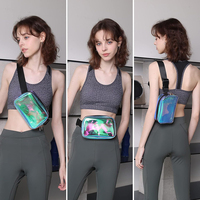 Packs de taille transparents sac banane étanche avec sangle réglable pour la plage
