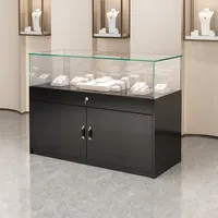 Maßgefertigte Glas-Vitrine Ausstellungsschrank für Geschäfte Abschließbare LED-Schmuckvitrine
