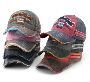 Gorras de Béisbol Personalizadas Bordadas de Algodón Sin Estructura de 6 Paneles con Logotipo Bordado y Estilo Desgastado - Product Image 1