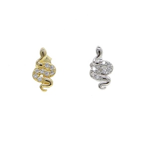 Promozione Vermeil the Second Stud, Orecchino a Perno Minimalista a Forma di <span class=keywords><strong>Serpente</strong></span> in Argento Sterling 925 - Product Image 4