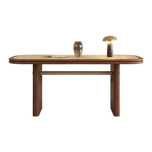 Vintage Style Rock Slab <b>Solid</b> <b>Wood</b> Dining Table Chair Set 4 Piece Rectangular Black Walnut Design <b>Desk</b> Dining Room Set - Product Image 5