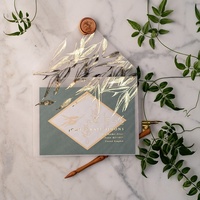 Invitations en papier de luxe 5x7 pouces avec Logo en feuille d'or, carte d'invitation de mariage en papier de velours imprimé personnalisé, vente en gros en chine