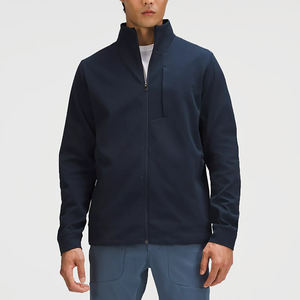 Spring Classic Sporty <b>Men's</b> Golf Jacket Stand Collar Zip Closure Regular Fit Stretch <b>Long</b> Sleeve Outdoor Sports Front Logo <b>Coats</b> - Product Image 1