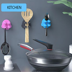 ONEQUAN 4 pièces, crochet mural multifonctionnel en silicone imperméable, adhésif, pour accrocher les clés, les brosses à dents, les serviettes, pour la <span class=keywords><strong>douche</strong></span>, la cuisine, le bureau - Product Image 2