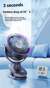 Moteur sans balais mini ventilateur <span class=keywords><strong>à</strong></span> pince rechargeable oscillant suspendu <span class=keywords><strong>au</strong></span> <span class=keywords><strong>mur</strong></span> refroidisseur d'air de table OEM ventilateur de lumière USB extérieur - Product Image 6