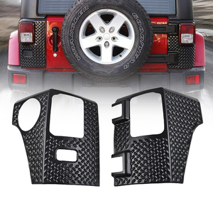 Atubeix Rear Corner Guards for <strong>Jeep</strong> <strong>Wrangler</strong> JK JKU 2007-2018 Black ABS Plastic <strong>Tail</strong> <strong>Light</strong> Wrap Angle <strong>Cover</strong> for Pickup Truck Bed - Product Image 1