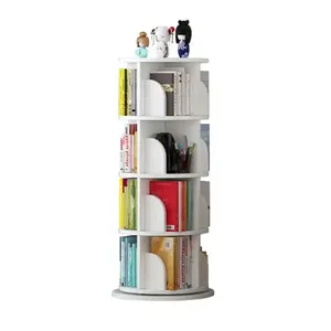 Wholesale Round Space Saving Corner Revolving <strong>Spinning</strong> <strong>Bookcase</strong> Rotating Kids Bookshelf Logo Modern Carton Customized 5set - Product Image 2