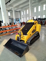 Neuer Mini-Raupenlader T750 aus China, Kleiner Stand-on-Kompaktlader mit Grabenfräse zum Verkauf