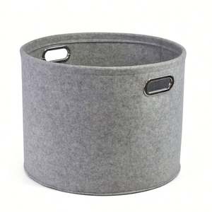 Multipurpose Natural Fiber Big Collapsible Foldable Cleaning <b>Felt</b> <b>Storage</b> <b>Baskets</b> Box - Product Image 1