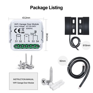 Controller per Apriporta Garage <span class=keywords><strong>Smart</strong></span> WiFi Tuya con Controllo tramite <span class=keywords><strong>App</strong></span> e Vocale, Compatibile con Alexa e Google Home Max. Corrente 10A <span class=keywords><strong>Smart</strong></span> Life - Product Image 6