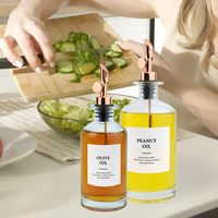 Kepala pompa Stainless Steel, botol Dispenser minyak cuka, anti bocor, memasak, dapur 500ml