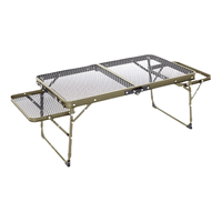 Table de camping pliable en alliage d'aluminium, légère, pour pique-nique, voyage en plein air, plage, design compact, vente en gros