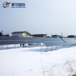 Struttura di Supporto per Pannelli Solari in Acciaio a Inclinazione Fissa Progettata per Installazione su Campo Aperto Sistema di Montaggio a Terra a Doppio Palo - Product Image 2