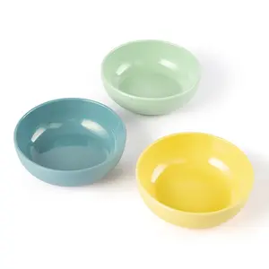 Conjunto de tigelas de melamina para cereal, conjunto de tigelas de mármore vintage personalizado com cor completa e decalque exterior para sopa e salada de cereal