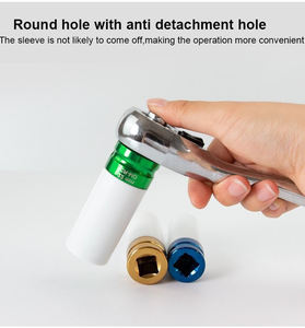 8 embouts pneumatiques allongés <span class=keywords><strong>de</strong></span> 1/2 pouce pour protéger les écrous et éviter les rayures - Product Image 2