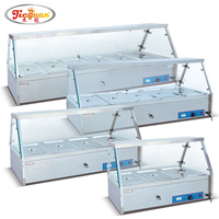 Bain-marie électrique de comptoir 4 bacs, vitrine de présentation, équipement de cuisine de table, best-seller