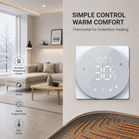 Thermostat de chauffage pour chaudière à gaz WiFi compatible avec Google Assistant et Alexa, grand écran tactile LCD