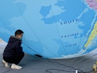 Ballon géant gonflable planète Globe de terre pour décoration à thème