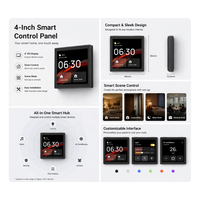 Panneau de contrôle intelligent 4 pouces IPS tactile Android Gateway HomeKit KNX Switch avec commande vocale et application WiFi pour mini-maisons et hôtels