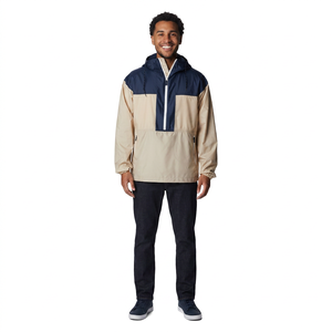 Vêtements de randonnée Logo personnalisé Veste imperméable avec poche sans couture Meilleure veste coupe-vent pour hommes et femmes - Product Image 1
