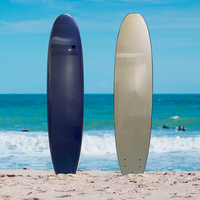 8ft Epoxy Fish Longboard Soft Top Foam Leash Bag Fins Practice Surf Board Surfboard