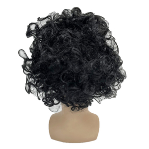 Tóc Giả Xoăn Ngắn Màu Đen Tùy Chỉnh Tóc Giả Tổng Hợp Tóc Giả Hóa Trang Phong Cách Chiên Sam Bankman Cho Nam - Product Image 3