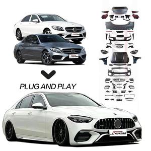Kit de carrosserie en matériau ABS PP de nouvelle conception pour Benz W205 2015 2016 <span class=keywords><strong>2017</strong></span> 2018 2019 2020 2021 Mise à niveau vers 2022 W206 E63S AMG Assembly Assy - Product Image 1