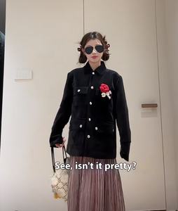 Fortune <span class=keywords><strong>Otaku</strong></span> enfants alliage Corsage broche 6.6cm Super forme camélia petit Denim parfumé Style Corsage placage mode - Product Image 2