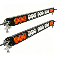 Nouvelle barre lumineuse LED tout-terrain 4x4 6-54 pouces, combiné spot/flood, blanc ambre, aluminium universel, 10-30V DC, étanche IP68