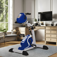 Mini bicicleta de ejercicio de resistencia ajustable para ciclismo, uso doméstico, ejercitador de Pedal de brazo y pierna con pantalla LCD