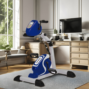 Mini bicicleta de <span class=keywords><strong>ejercicio</strong></span> de resistencia ajustable para ciclismo, uso doméstico, ejercitador de Pedal de brazo y pierna con pantalla LCD - Product Image 2