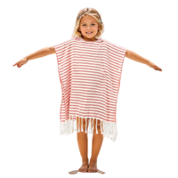 Serviette de plage à capuche en coton turc, poncho de surf jetable confortable à rayures jacquard avec logo personnalisé, séchage rapide, écologique